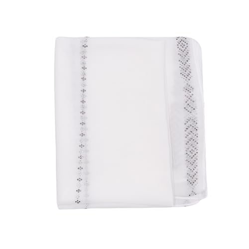 RARITYUS Sparkly Rhinestone Hijab Scarf for Women Silky Chiffon Instant Muslim Islamic Hijab Head Wrap Long Shawls - color: White