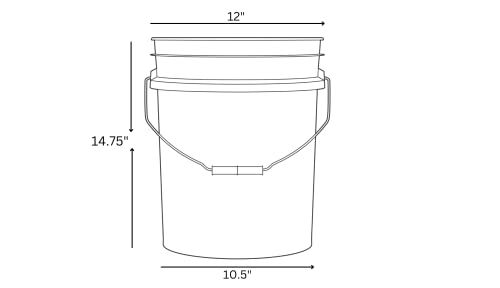 5 Gallon Food Grade Plastic Bucket with Air Tight Screw on Lid Made in USA Container (Green Bucket with Green Lid) - color: Green Bucket With Green Lid
