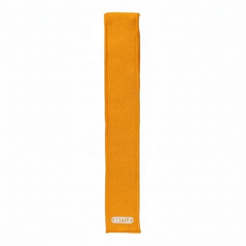 Battle Premium Football Streamer Towel, Neon Orange | Light thin and quick-drying, attaches to your belt with hook-and-loop fastener, ultra-absorbent waffle fabric, stays put - color: Neon Orange