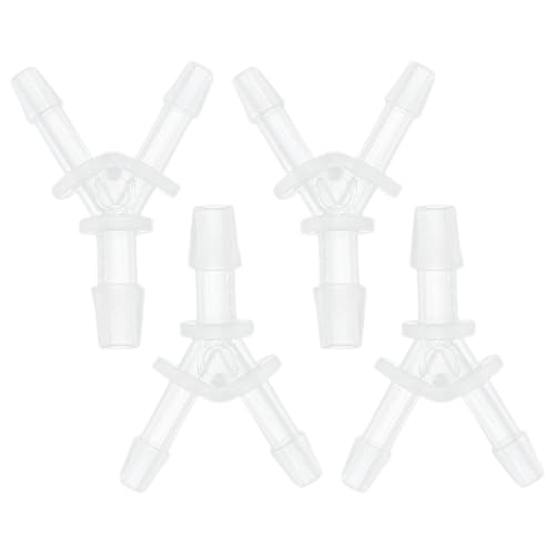 Plastic Hose Barb Fitting 3/32" x 1/8" x 3/32" Y Shaped Barb Connector PP 4 Pcs - size: 3/32"-1/8"-3/32"