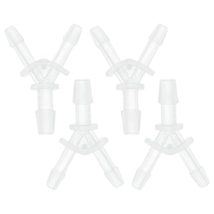 Plastic Hose Barb Fitting 3/32" x 1/8" x 3/32" Y Shaped Barb Connector PP 4 Pcs - size: 3/32"-1/8"-3/32"