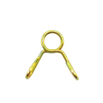 40 PCS Double Wire Air Tubing Clips,Oxygen Pump Tube Retaining Clip Aquarium Hose Clamp,5mm/0.2inch ID Fit 6-6.5mm/0.23-0.25inch OD Hose Fuel Silicone Tube (20PCS Silver,20PCS Gold)