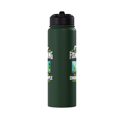 Saltwater Aquarium It'S Ok If You Don'T Like Fishkeeping Stainless Steel Insulated Water Bottle - color: Dark Green