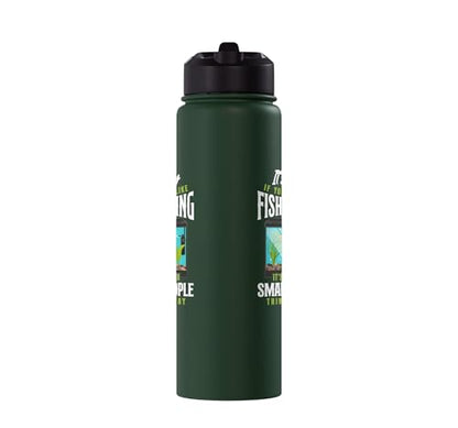 Saltwater Aquarium It'S Ok If You Don'T Like Fishkeeping Stainless Steel Insulated Water Bottle - color: Dark Green
