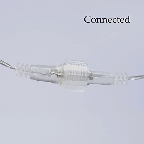 Curtain String Light LED Icicle Light Transparent Strand 8 Modes Waterproof Indoor Outdoor Home Decorative Lights Crescents and Stars (Stars)