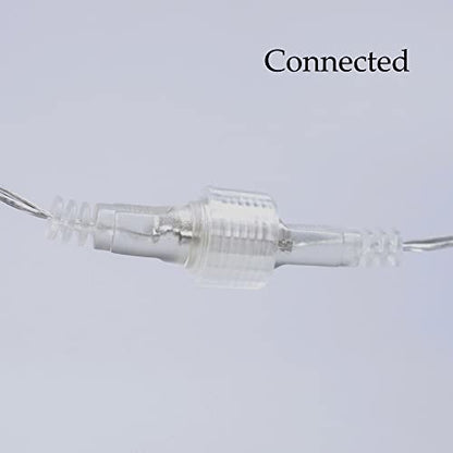 Curtain String Light LED Icicle Light Transparent Strand 8 Modes Waterproof Indoor Outdoor Home Decorative Lights Crescents and Stars (Stars)