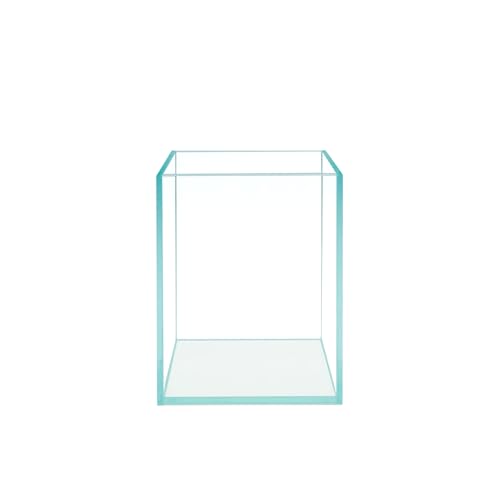 Nano Tall Rimless Frameless Extra Clear Glass Aquarium, Low Iron Glass Tank, 5mm Glass, White Leveling Mat Included, w/Lids Options - size: 1.2 GAL 5.9x5.9x7.8 in