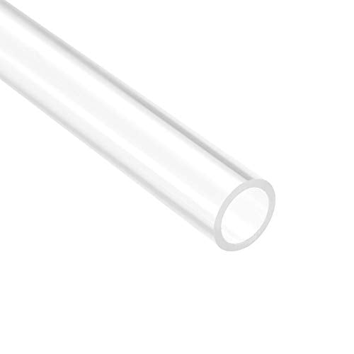 uxcell Clear Rigid Tubing 4mm(5/32'') ID x 6mm(1/4'') OD x 1Ft Length Round Plastic Polycarbonate Tube - size: 4mmx6mm