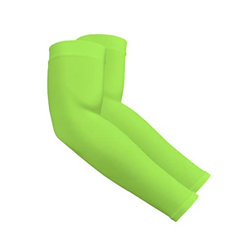 YESLIFE UPF 50 Cooling Sports Arm Sleeve for Men&Women - color: Fluorescent Green