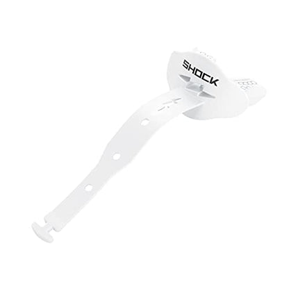 Shock Doctor Bolt Lipguard, Adult Mouth Guard Football with Strap. Mouthguard One Size Fits All - color: White