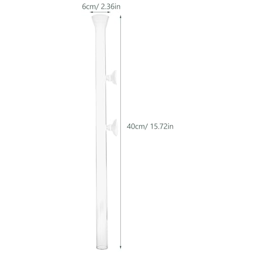 SHINEOFI Aquarium Fish Feeder Tube with Glass Feeding Dish 40cm Shrimp Feeder for Fish Tank Tools and Aquarium Shrimp Feeding