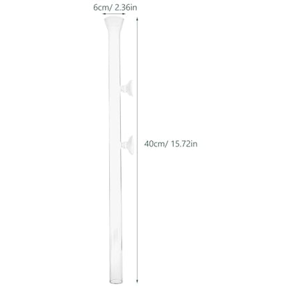 SHINEOFI Aquarium Fish Feeder Tube with Glass Feeding Dish 40cm Shrimp Feeder for Fish Tank Tools and Aquarium Shrimp Feeding