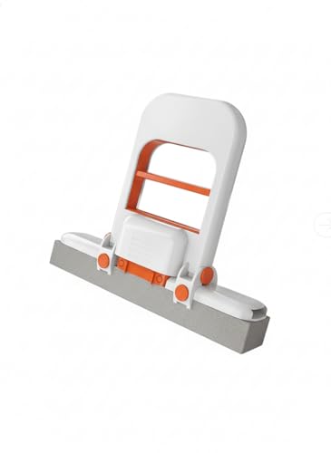 Mini Sponge Mop for Home Cleaning Portable Handheld Wet and Dry Mop for Kitchen Countertops Bathroom Floors and Tables - color: Orange White, size: 5.1 × 5.9 × 1.2 inch