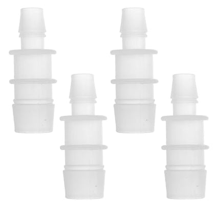 4pcs Plastic Hose Barb Fitting 5/8" to 3/8" Barbed Splicer Mender Joint Adapter Aquarium Clear - size: 5/8"-3/8"