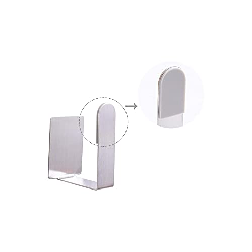 Pot Lid Holder Stainless Steel Wall Mounted 3M Self Adhesive Pan Cover Racks (Set of 4) Freely Adjustable Length (Silver) - color: Silver