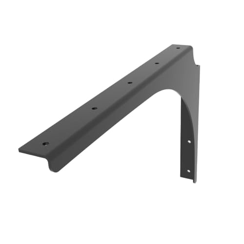 Iron Supports Universal Heavy-Duty Commercial Bracket - Industrial Support Brackets - Steel Mounting Bracket for Shelves, Vanities, Buffets, Desks (Matte Black - 18" Deep x 12" High, Right Hand) - color: Matte Black (Right Hand), size: 18" Deep x 12" High