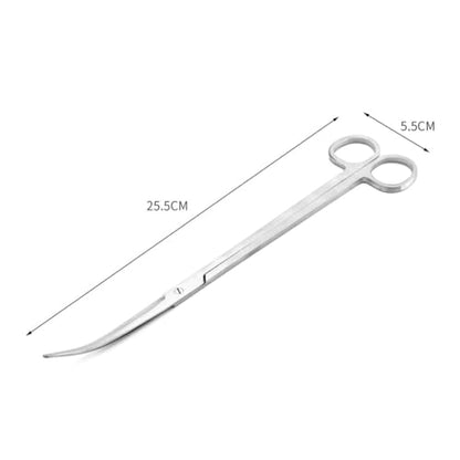 Stainless Steel Aquarium Scissors Fish Tank Plant Scissors Long Curved Aquarium Scissors Aquarium Plant Trimming Scissors Fish Tank Cleaning Tool