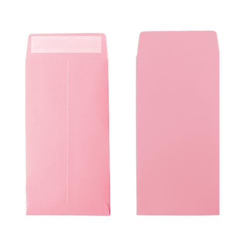 Cash Envelopes 100 packs 3.5x6.5 inches, pink envelopes, coin envelopes, seed envelopes, colored envelopes Cash, suitable for budgets, checks, coins, jewelry, small items, XF007 - color: pink-100