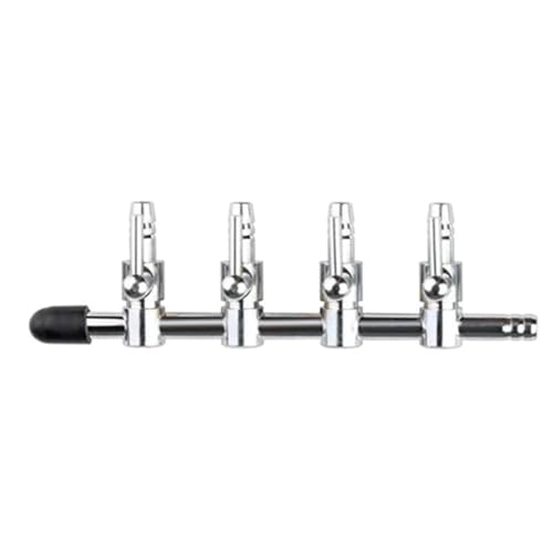 Aquarium Air Valve 4 Way Inline Manifold Air Flow Pump Tubing Splitter Lever Control Valve