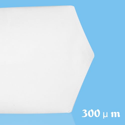 7 Inch Rectangle Filter Sock, 4 Pcs Saltwater Aquarium Filter Bags 300 μm Aquarium Filter Accessories for Saltwater Freshwater Fish Tank Filter