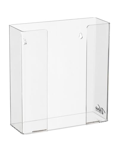 AdirMed VivaEssentials Double Glove Box Holder, Wall Mount or Free Standing Clear Acrylic Glove Holder - color: Clear, style: Double Box Capacity