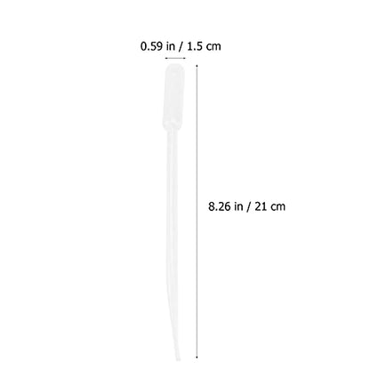 WOONEKY 10pcs Aquarium Medicine Long Plastic Tube for Fish Shrimp Feeder Scale for Accurate Feeding