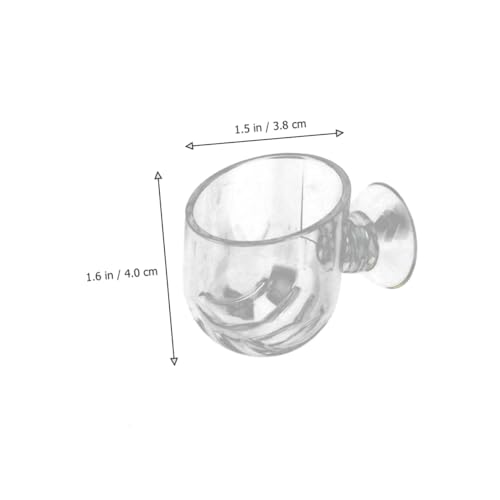 2pcs Aquarium Fish Feeding Cups with Suction Cups, Acrylic Blood Worm Food Holders for Fish Tank Feeding, Aquarium Feeder Tool Suitable for Freshwater and Saltwater Tanks