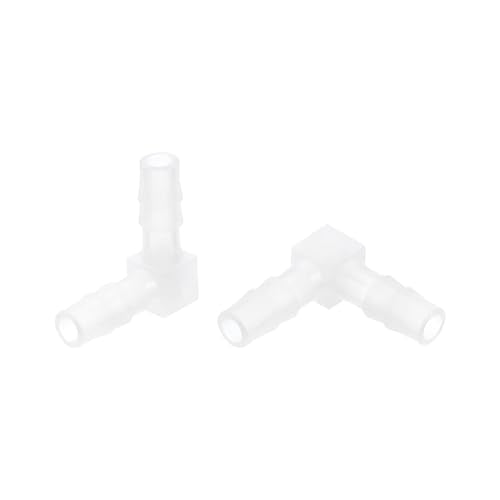 uxcell 1/4" 90 Degree Elbow Hose Barb, 4pcs L-Shaped Aquarium Air Valve Connector Tubing for Fish Tank Pond Air Line - size: 0.25 Inch