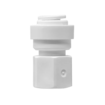 1/4" OD Quick Connect x 1/4" Comp (7/16" UNS Thread) Female Faucet Adapter Fitting for Water Filtration RO Faucet Adapter. White. - size: 1/4" OD Quick Connect x 1/4" COMP
