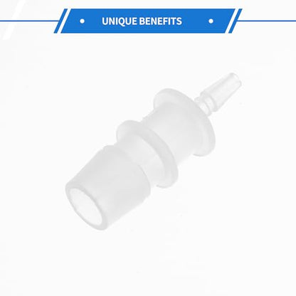 4pcs Plastic Hose Barb Fitting 1/2" to 5/32" Barbed Splicer Mender Joint Adapter Aquarium Clear - size: 1/2"-5/32"
