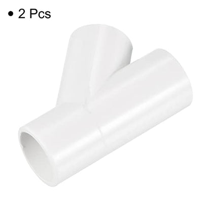 PATIKIL 20mm PVC Pipe Fittings, 2 Pack 3 Way 45 Degree Angle Water Tubing Joint Connectors Adapters for Garden Irrigation Home Aquarium - size: 20mm