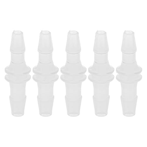 Plastic Hose Barb Fitting 5/32" x 3/16" OD Barb Straight Through Pipe Connector Clear 5 Pcs - size: 5/32"-3/16"