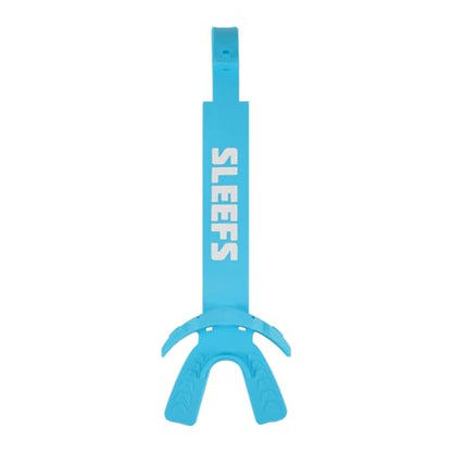 SLEEFS X Sky Blue Football Mouth Guard - Lip/Mouthguard with Helmet Strap - Lip/Teeth Protector Mouthpiece - Moldable - for Youth/Adults, Men & Women Mouth Guard, Maximum Air Flow, All Sports - color: Sky Blue