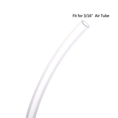 100ft Standard 3/16" Flexible Airline Tubing with Connectors | for Aquariums, Terrariums and Hydroponics - size: 100Feet+40Connectors