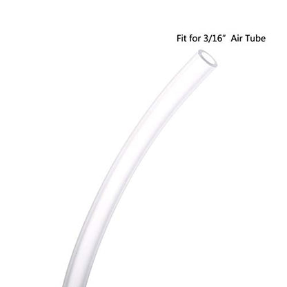 100ft Standard 3/16" Flexible Airline Tubing with Connectors | for Aquariums, Terrariums and Hydroponics - size: 100Feet+40Connectors