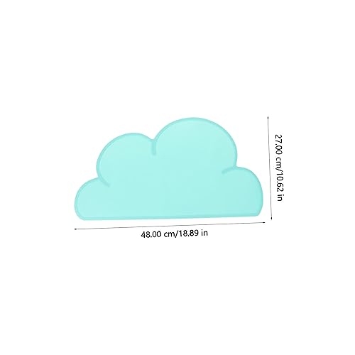 KESYOO 2pcs Heat Resistant Cloud Shaped Silicone Pet Food Mats Non Slip Wear Resistant Dog Cat Feeding Cushions Floor Protectors