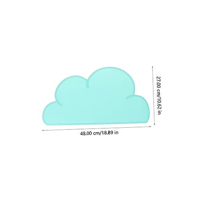 KESYOO 2pcs Heat Resistant Cloud Shaped Silicone Pet Food Mats Non Slip Wear Resistant Dog Cat Feeding Cushions Floor Protectors