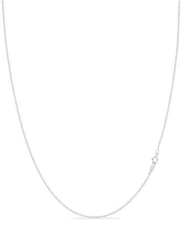 KEZEF 18K Gold Plated 925 Sterling Silver Box Chain Necklace for Women, 1mm Thin & Sturdy Italian Chain Necklace, Rose Gold & Silver Available, 15/16/18/20/22/24/30 Inch - color: Sterling Silver, size: 24 Inch