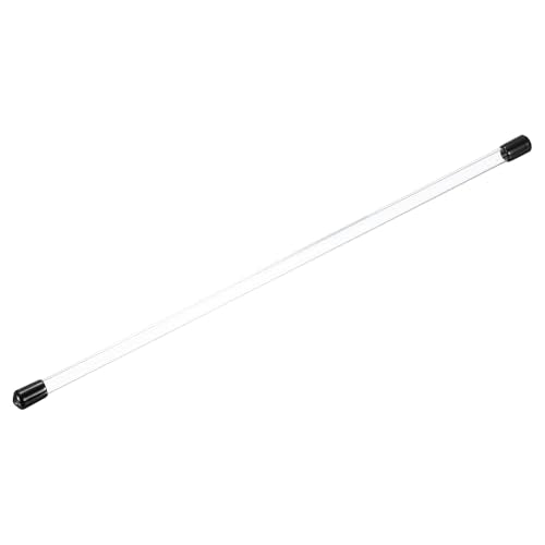 MECCANIXITY Clear Storage Tube 6.3x8.3mm Small Plastic Round Tubing with Caps Rigid Bottle Container 300mm/12 Inch for Item Stored - size: 6.3x8.3x300mm