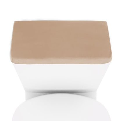 Stretch Velvet Toilet Tank Cover for Bathroom, Soft Toilet Tank Lid Cover | Skin-friendly Texture, Luxury Velvet Plush, Elastic Bottom, Reusable, Universal Fit, Machine Wash, Camel - color: Camel
