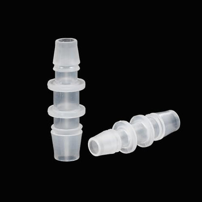 PATIKIL 3/8" x 5/16" Plastic Hose Barb Fitting, 2 Pcs Thru-Bulk Pipe Connectors Barbed Splicer Mender Joint Adapter Union for Aquarium Fuel Gas Liquid Air - size: 3/8" x 5/16"