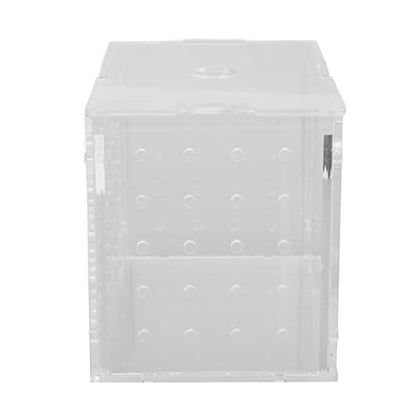 Fish Breeder Box, Aquarium Fish Breeding Box, High Transparency Acrylic Hatchery Incubator Tank with Suction Cups, Isolation Breeding Box for Baby Fishes Shrimp Clownfish, Safe Lid (11 * 7 * 8CM)