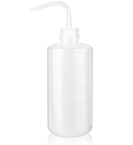 Valchoose LDPE Economy Wash Bottle, 500ml Transparent Scale Marks, 1 Pack - color: White, size: 16.9 Ounces