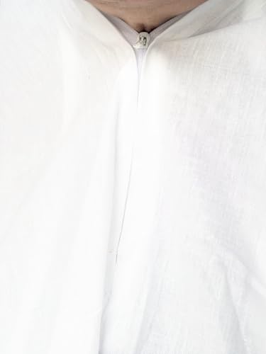 Women Cotton White one Piece Ihram/Rumali/Prayer Cloth with Undercap/Loose Full Cover/One-size Overall Hijab