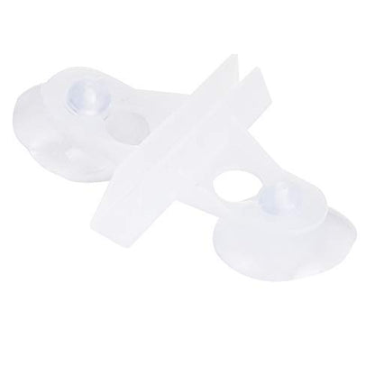 Aquarium Suction Cup Divider Clip, 40Pcs PVC Partition Support, White Fish Tank Separating Board Holder (White) - color: White