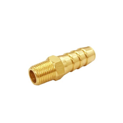Uenede Brass 1/8" NPT Male to 3/8" Hose Barbed Fittings, 6PCS | Barb Pipe Fittings with Clamps Air Line Repair Connectors for Water Oil Gas - size: 3/8"Barb, style: 1/8"NPT Male