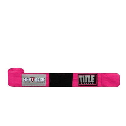 Title Boxing Fight Back Semi-Elastic Hand Wraps: Boxing Wraps, Hand Wraps for Boxing Gloves, Boxing Hand Wraps, Boxing Equipment, Wrist Wraps Boxing - color: Pink