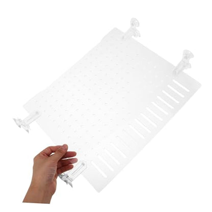 TOYANDONA Transparent Acrylic Fish Tank Divider Easy Install Aquarium Isolation Board for Fish Separation and Shrimp Breeding Includes Suction Cups