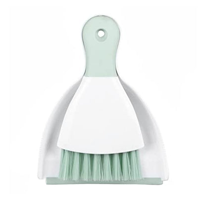 Dust pan Broom Brush Dustpan - Small Broom and Dustpan Set,Mini Broom and Dustpan,Small Dustpan and Brush Set for Home Cleaning, Sofa, Desk, Guinea Pig Cage, Cat Litter etc.（Light Green）
