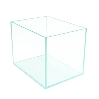 Ultra Clear 2 Gallon Rimless Low Lron Aquarium Tank, 7.8" L × 7.8" W × 7.9" H (20cm x 20cm x 20cm) 1/5 inch Thickness Ultra HD Glass Fish Tank with Black Nano Foam Leveling Mat Included